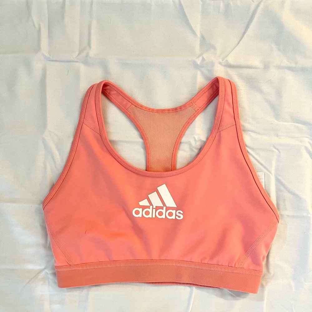 pink adidas sports bra